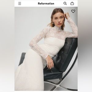 Beautiful white lace Reformation dress size 8